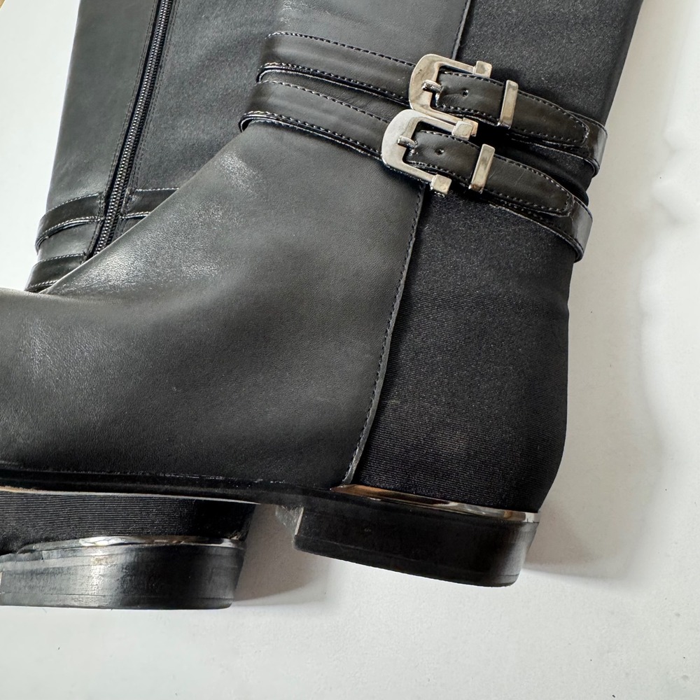 White House Black Market Alexa Tall Boot High Zip Leather Riding Womens 7.5 - Picture 5 of 10